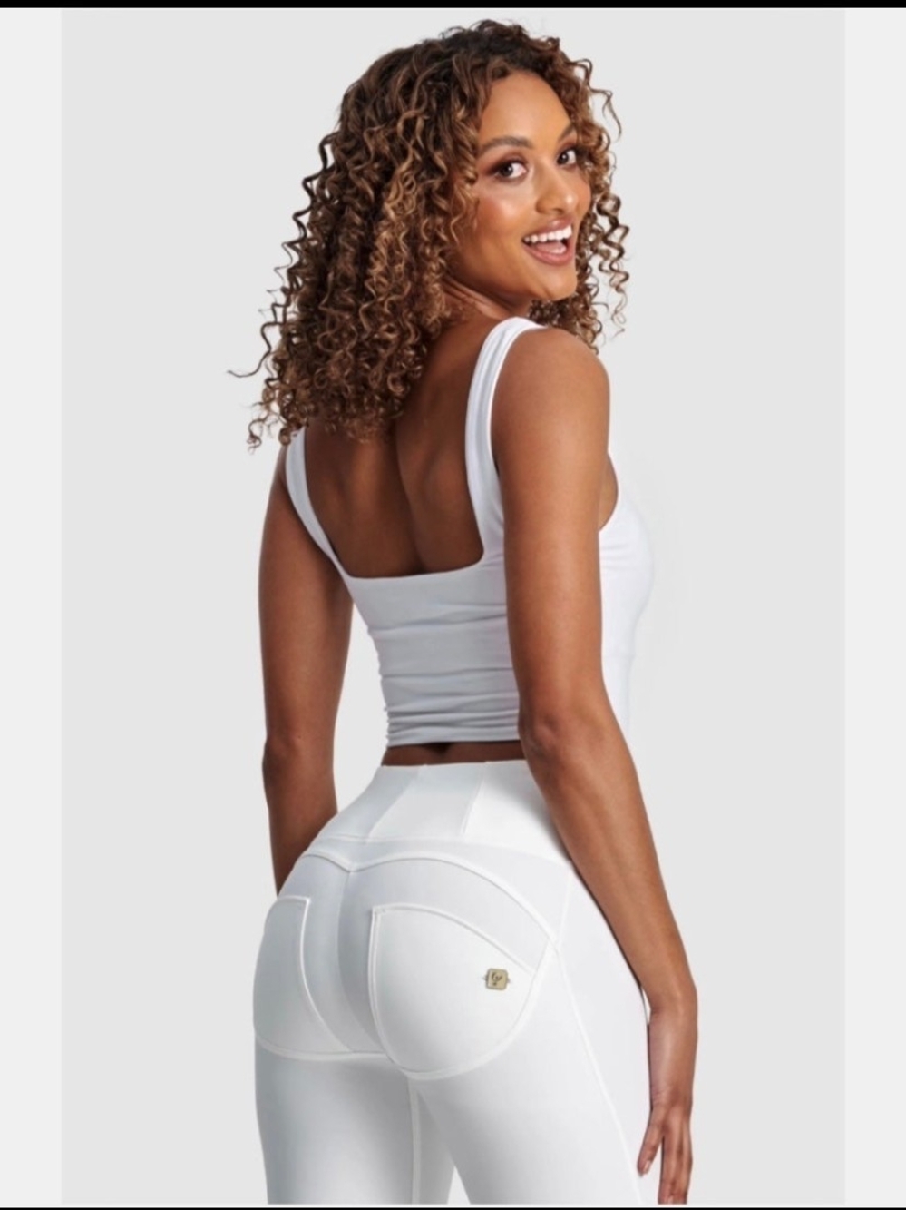 Freddy Jeans Faux Leather White Pants